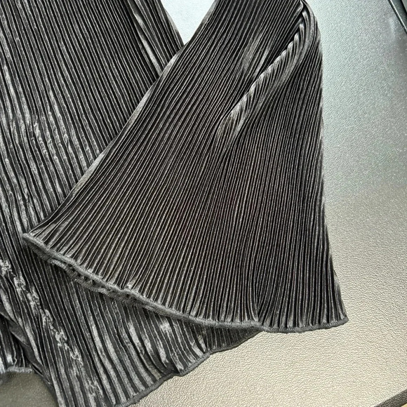 Zeagoo Women’s XL Accordion Pleat Sheer Blouse Whimsigoth Witchy Gothcore￼‎ - Picture 3 of 14